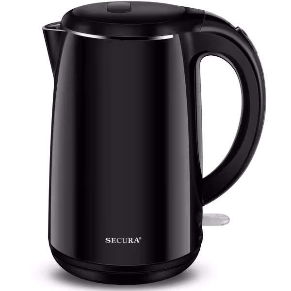 Secura Stainless Steel Double Wall Electric Kettle