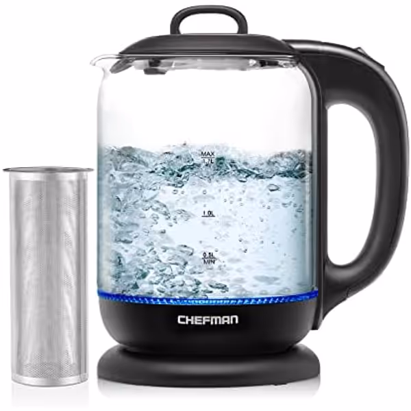 Chefman 1.7L Electric Kettle with Tea Infuser